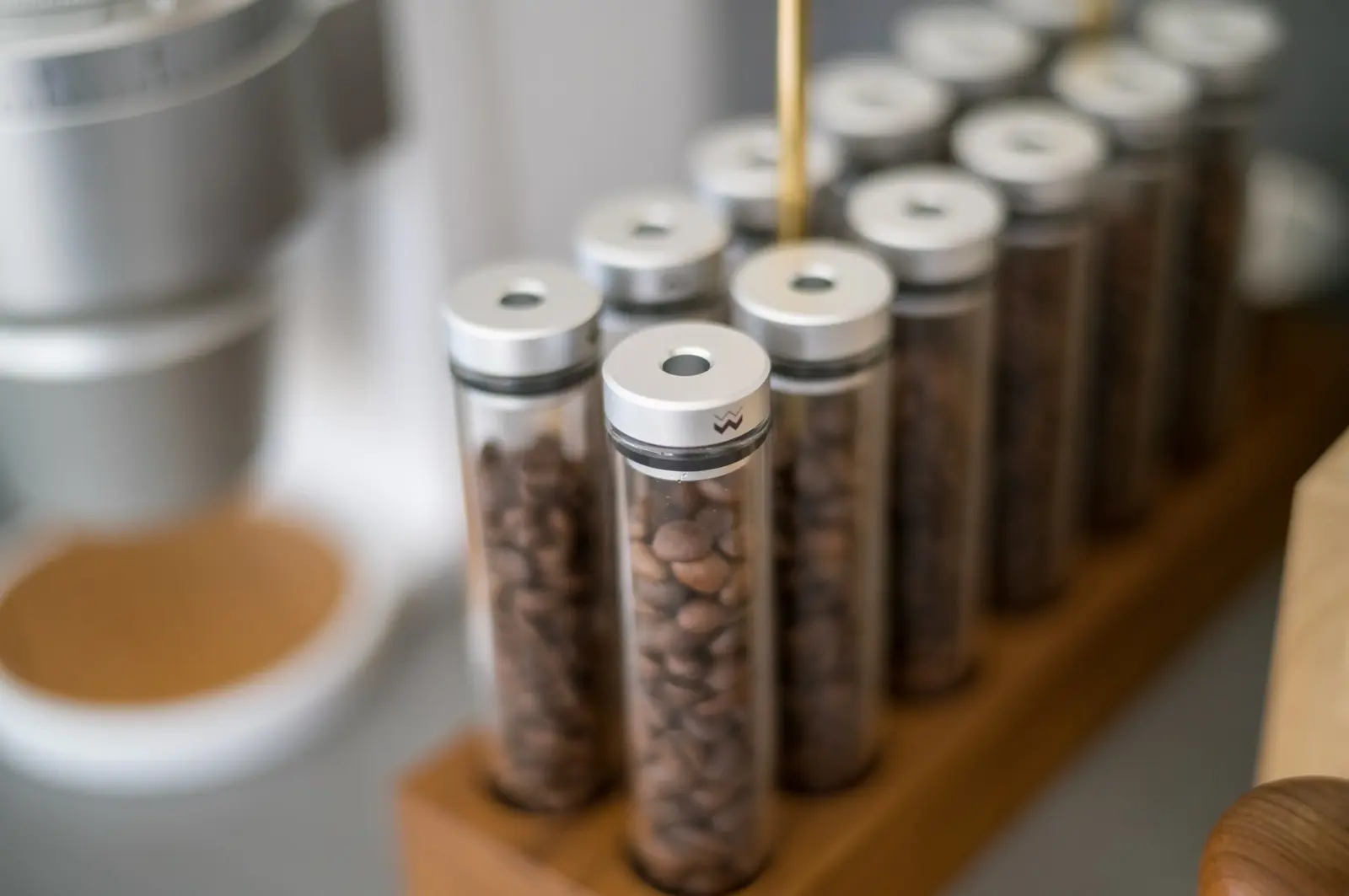 Fatih Arslan's pour over station featuring Fellow EKG kettle and Kalita dripper